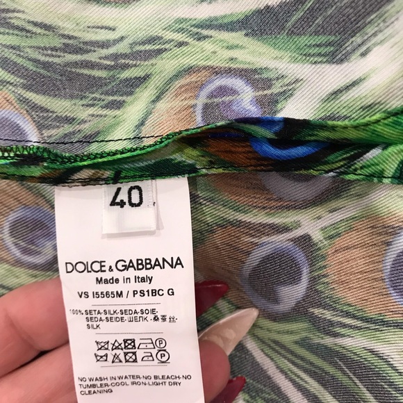 Dolce gabbana pure silk peacock lounge set unisex set pj - Picture 3 of 14